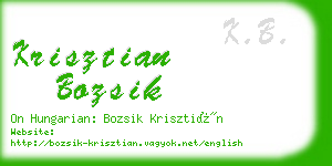 krisztian bozsik business card